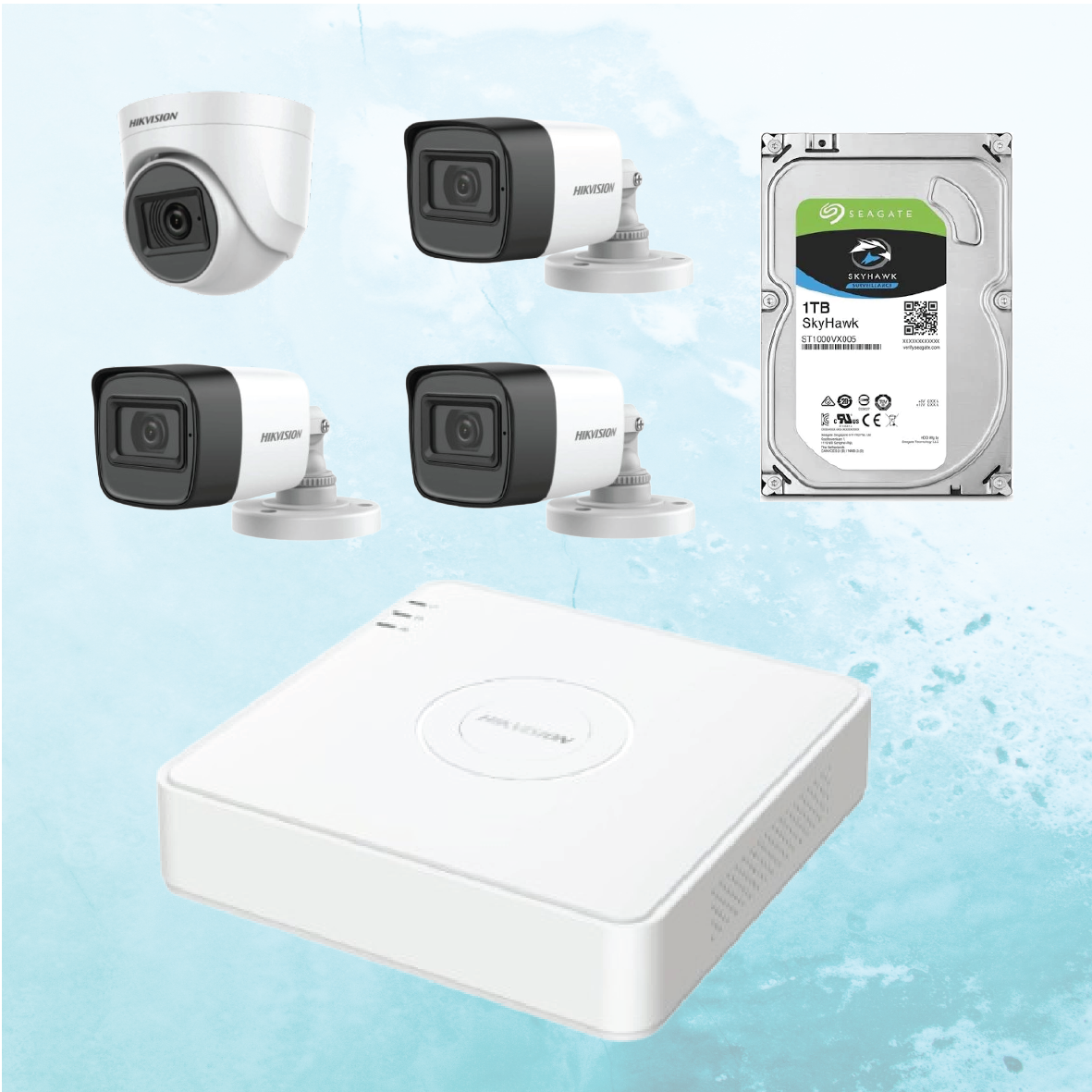 8 IP CCTV System with NVR & Accessories (2MP) - Hikvision