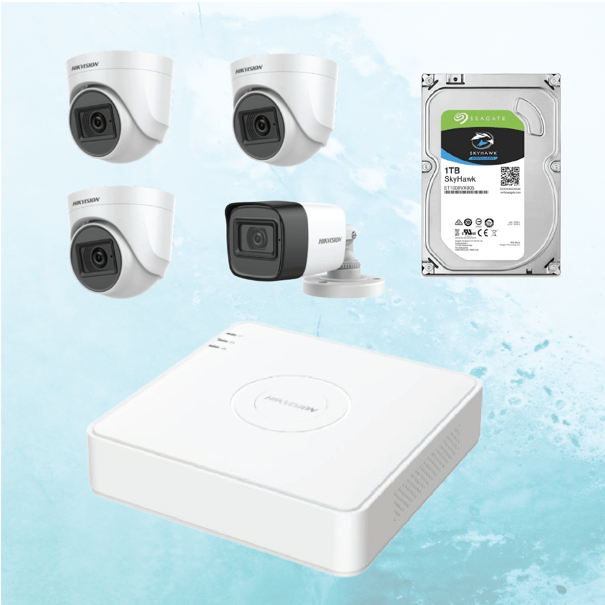 8 IP CCTV System with NVR & Accessories (2MP) - Hikvision