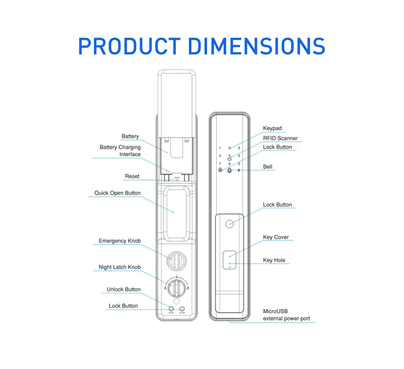 Ozone Morphy Nxt Plus Biometric Door Lock